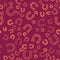 Brown line Horseshoe icon isolated seamless pattern on red background. Vector