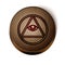 Brown line Masons symbol All-seeing eye of God icon isolated on white background. The eye of Providence in the triangle