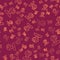 Brown line Murder icon isolated seamless pattern on red background. Body, bleeding, corpse, bleeding icon. Concept of