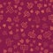 Brown line Sauna icon isolated seamless pattern on red background. Vector