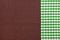 Brown linen texture for background. Green tartan linen canvas. The background image, texture
