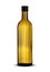 Brown linseed oil bottle isolated