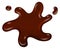 Brown liquid splash. Chocolate fluid sweet blob