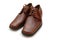 Brown male shoes isolated