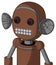 Brown Mech With Bubble Head And Keyboard Mouth And Red Eyed