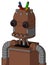 Brown Mech With Dome Head And Pipes Mouth And Red Eyed And Wire Hair