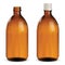 Brown Medical Bottle. Amber Glass Vial. Syrup Jar