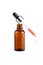 Brown medicine glass bottle with dropper