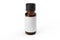 Brown medicine glass dropper bottle with white label