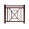 Brown metal design railing