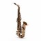 Brown Metallic Finish Saxophone On White Background