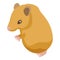 Brown mice icon, isometric style