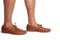 Brown moccasins shoes