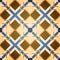 Brown Mosaic Square Seamless Pattern