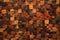 Brown mosaic tile background