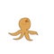 brown octopus icon stock
