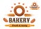 Brown and orange bakery emblem