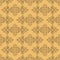 Brown on Orange Fleur de Lis Arabic Geometrical Pattern Seamless Repeat Background