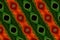 Brown, orange, green and black diagonal extruded lines background