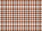 Brown, orange, and white plaid