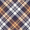 Brown, orange, yellow tartan plaid pattern. Seamless autumn winter check plaid for skirt, flannel shirt, or other fashion.