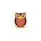 Brown owl icon illustration emoji