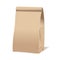 Brown paper food bag package. Realistic vector mockup template. Vector packaging design.