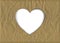 Brown paper heart cutout