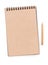 Brown paper notepad