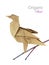 Brown paper origami twitter bird