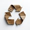 Brown Paper Recycling Arrows Button Logo Recycle Symbol Environmental Waste Rubbish Design Garbage Graphic