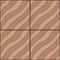 Brown pavement top view pattern with diagonal wave