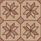 Brown pavement top view pattern, stars or flowers