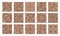 Brown pavement top view pattern street cobblestone