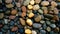 Brown Pebble beach stone background