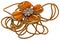 Brown pendant, coulomb flower on white