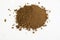 Brown pigment isolated over white