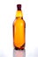 Brown plastic bottle of beer