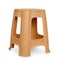 Brown plastic stool