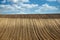 brown plowed field landscape agriculture nature