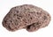 brown pumice stone on white background