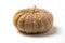 Brown pumpkin on white background, original natural from Thailand.