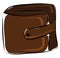 Brown purse illustration vector