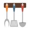 Brown rack utensils kitchen icon