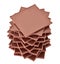 Brown rectangular chocolate slabs pyramid