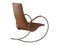 Brown rocking chair on a white background 3d rendering