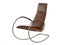 Brown rocking chair on a white background 3d rendering