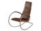 Brown rocking chair on a white background 3d rendering