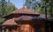 Brown roof visit center in the national park.