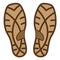 Brown rubber shoe sole